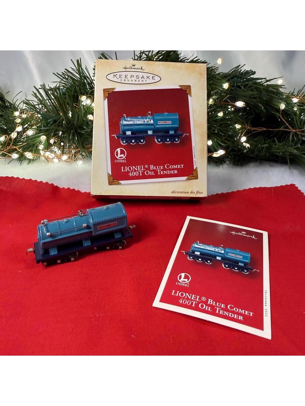 Blue Comet 400T Oil Tender Lionel Train - Hallmark Keepsake Ornament - 2002